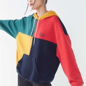 Urban Outfitters Colorblock Hoodie Sweatshirt